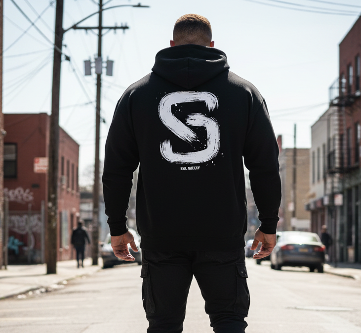 Brushed Logo - Oversized Unisex Hoodie