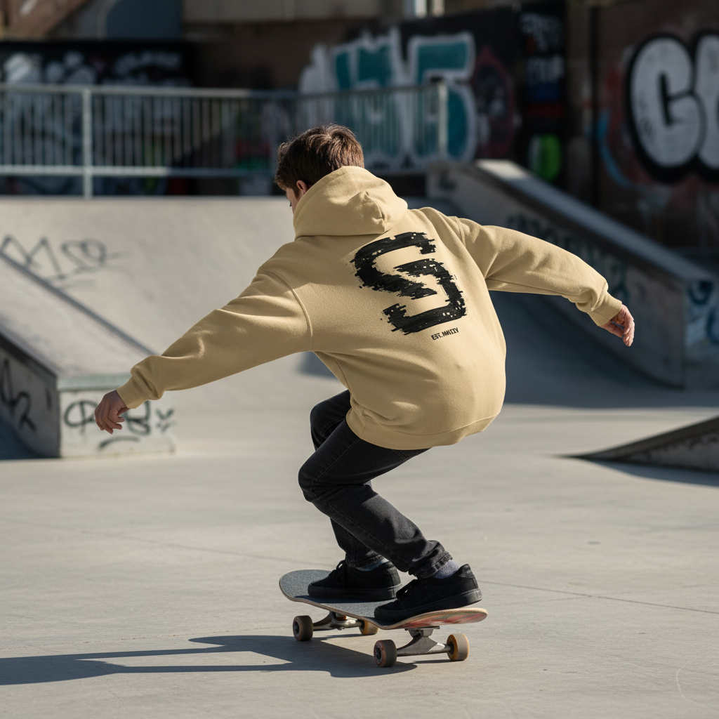 Brushed Logo - Oversized Unisex Hoodie