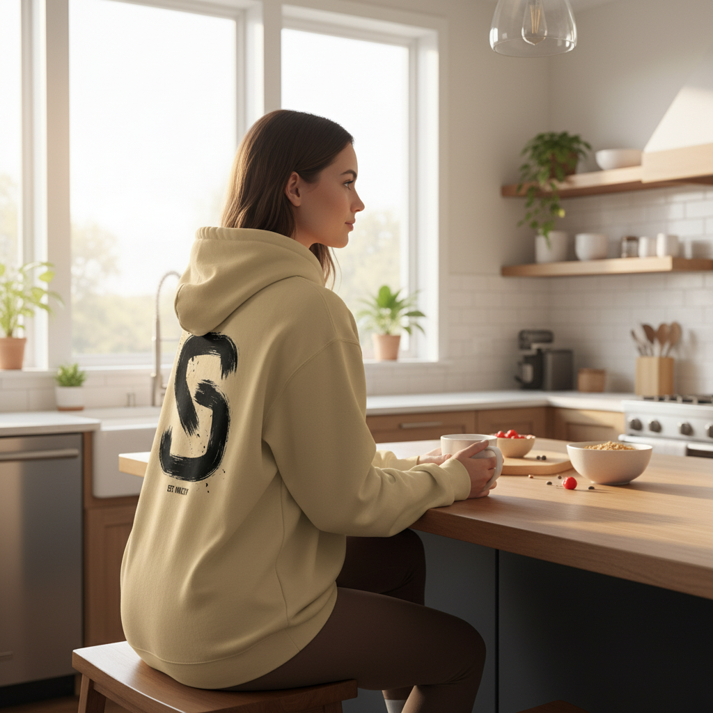 Brushed Logo - Oversized Unisex Hoodie