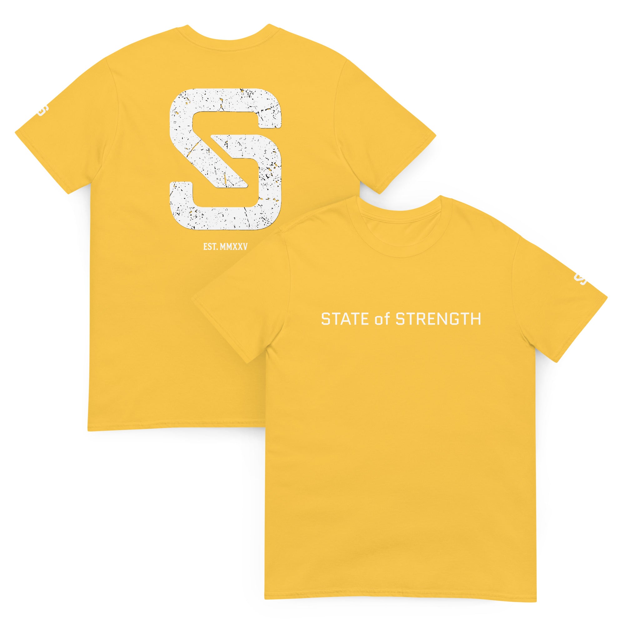Yellow Tshirt with imperfect logo