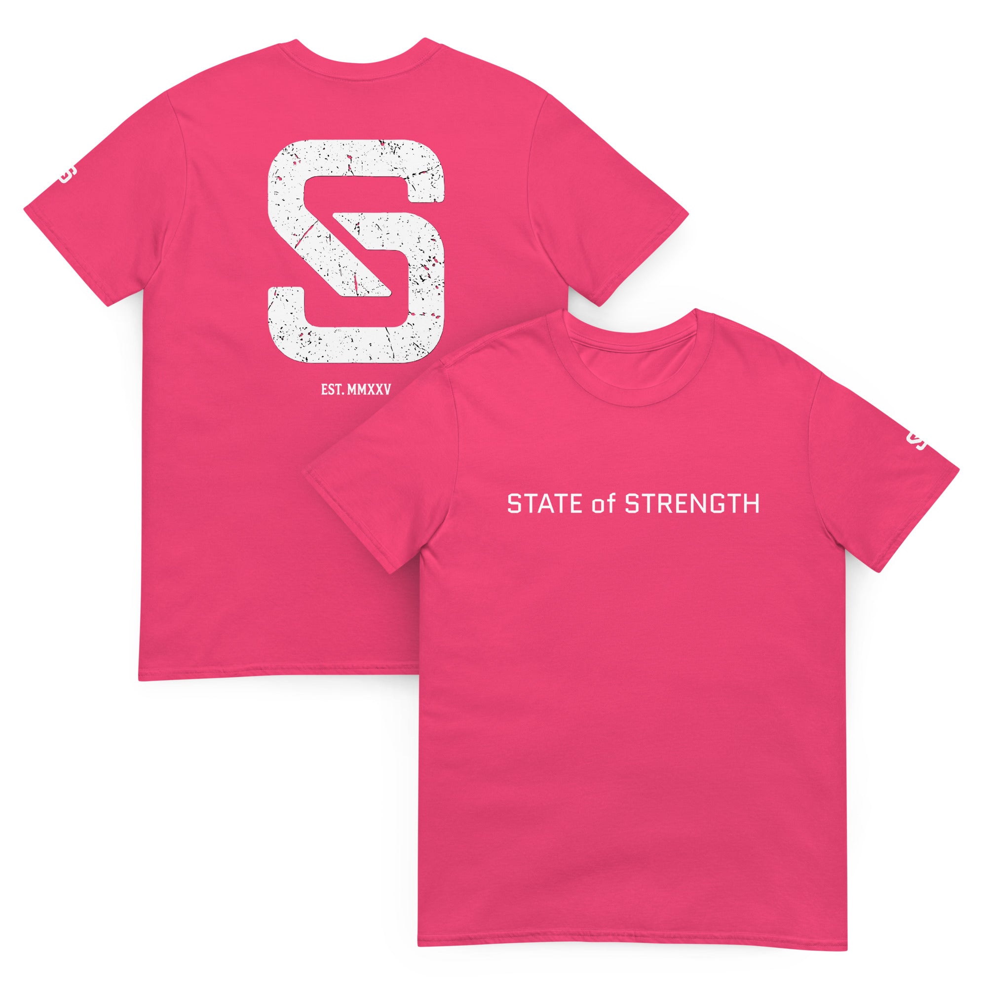 Pink Tshirt with imperfect logo